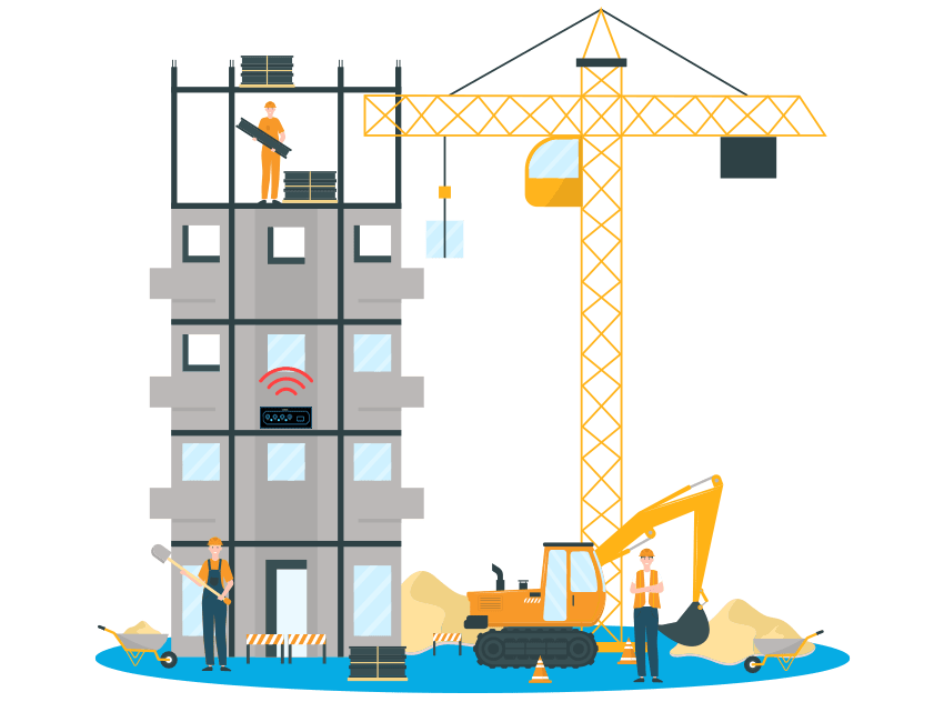Instant High-Speed Internet for Construction Sites